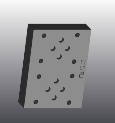 Piastra d'appoggio modulare - EB7003 - EUROFLUID HYDRAULIC SRL - in ghisa / rettangolare / Cetop 3