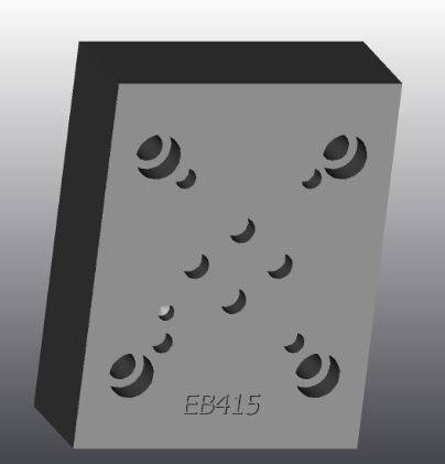Piastra d'appoggio in ghisa - EB415 - EUROFLUID HYDRAULIC SRL - rettangolare / Cetop 3 / Cetop 5