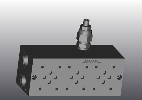Blocco forato idraulico a 2 vie - EAM233/Z - EUROFLUID HYDRAULIC SRL - in alluminio / Cetop 3