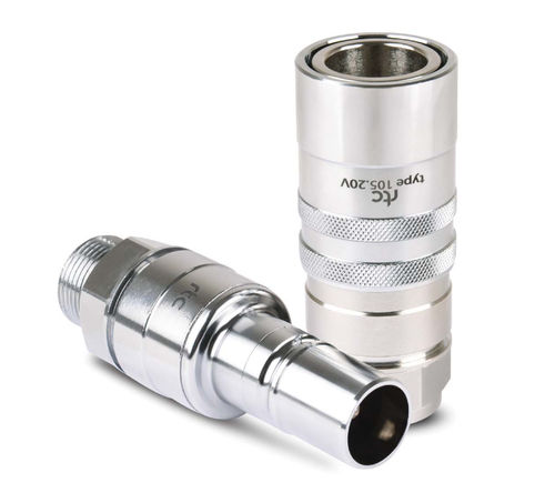 Raccordo idraulico - 105 series - RTC Couplings GmbH - rapido / in ottone / in acciaio inossidabile