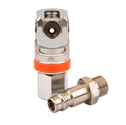 Raccordo pneumatico - 465-M series - RTC Couplings GmbH - rapido / in nitrile / in ottone cromato