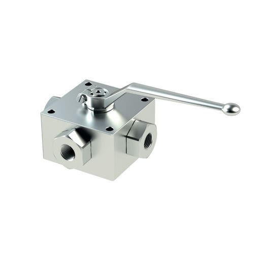 Valvola a sfera - RAS4-NPT series - Oleoweb Srl - con comando a leva / per controllo di flusso / per olio
