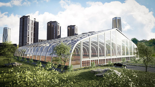 Edificio modulare - pol-plan - temporaneo / commerciale / per eventi