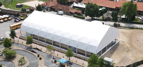 Edificio temporaneo - pol-plan - per centro sportivo