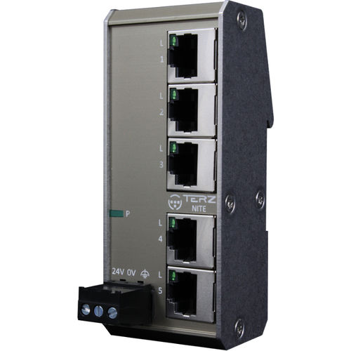 Switch Ethernet non gestibile - NITE-RF - TERZ Industrial Electronics GmbH - 8 porte / su guida DIN / RJ45