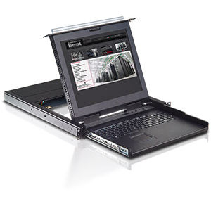 Switch KVM con schermo LCD - OneView - TECNOSTEEL - con tastiera