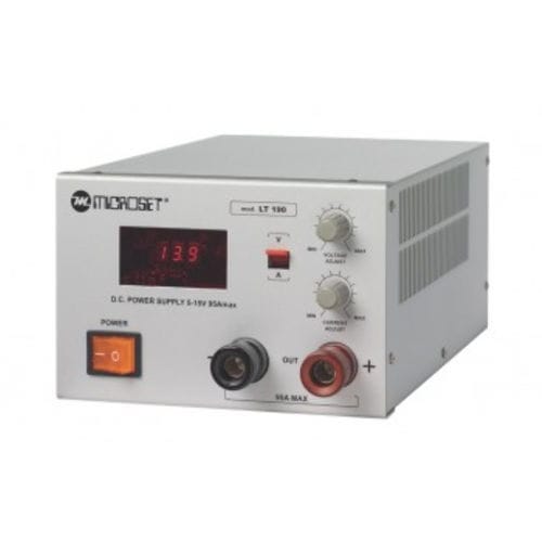 Alimentatore elettrico da tavolo - LT 190 - Microset - AC/DC / stabilizzato / regolabile