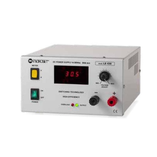 Alimentatore elettrico da tavolo - LS 430 - Microset - AC/DC / regolabile / a commutazione