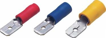 Capocorda senza saldature maschio - 0112 series - Druseidt - a disconnessione rapida / piatta / isolamento in PVC