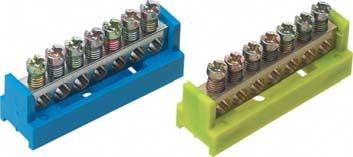 Morsetto componibile per binario elettrificato - 1055 series - Druseidt - con connessione a vite / di messa a terra / isolato