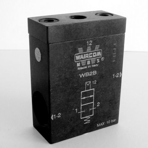 Distributore pneumatico a cassetto - WB series - Waircom - ad azionamento pneumatico / 2/2 / con ritorno a molla