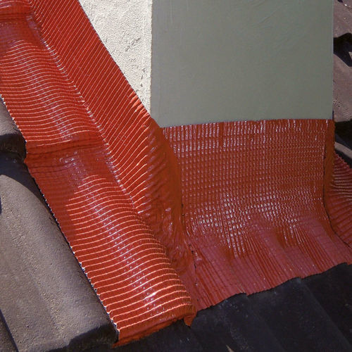 Protezione murale in alluminio - DELTA®-TOP FLEXX - DORKEN MKS - in butile / marrone / rossa