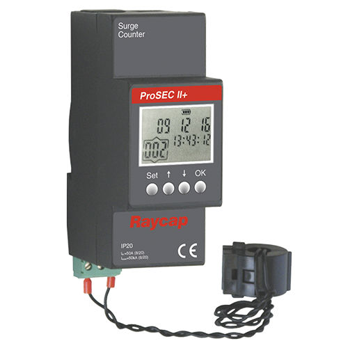 Contatore di corrente di sovratensione - ProSEC II+ - Raycap - digitale / elettronico / su guida DIN