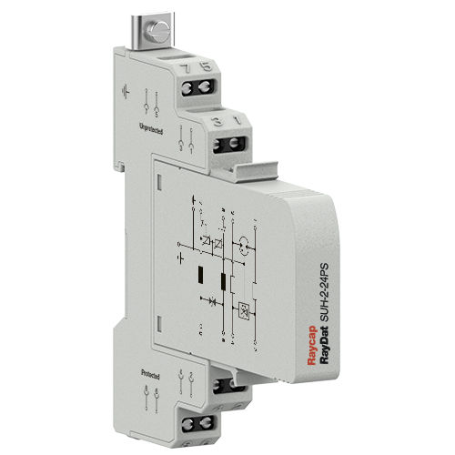 Limitatore di sovratensione per alimentazione elettrica - RayDat SUH-2 PS - Raycap - per linea di trasmissione dati e telecomunicazione / modulare / a scarica di gas