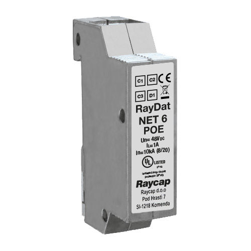 Limitatore di sovratensione per rete Cat6 - RayDat NET 6 PoE - Raycap - per LAN / compatto / RJ45