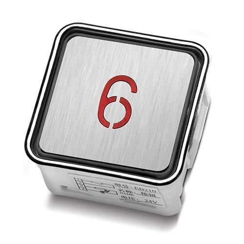 Pulsante tattile - EB210 - SHANGHAI STEP ELECTRIC CORPORATION - in braille / in acciaio inossidabile / a LED rossi