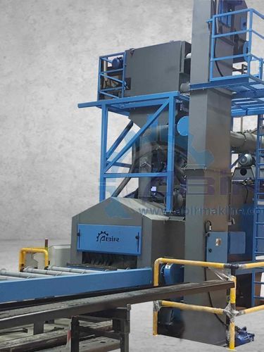 Granigliatrice con nastro trasportatore a rulli - SPK series - ABİR MAKİNE A.Ş. - a girante / per carico sospeso / per profilati