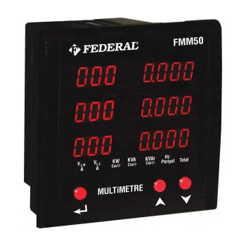 Multimetro digitale - FMM50 series - Federal Elektrik - montato su pannello