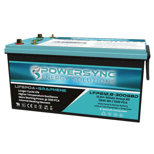 Batteria LiFePO4 - LFPG12.8-300G8D - POWERSYNC Energy Solutions - prismatica / 12 V / IEC