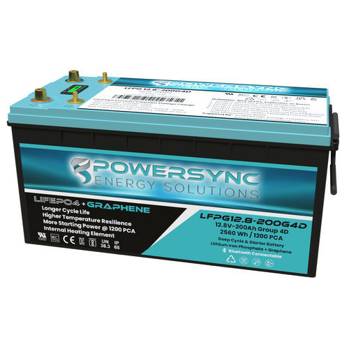 Batteria LiFePO4 - LFPG12.8-200G4D - POWERSYNC Energy Solutions - prismatica / 12 V / IEC
