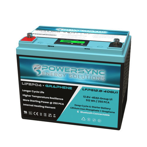 Batteria LiFePO4 - LFPG12.8-40GU1 - POWERSYNC Energy Solutions - prismatica / 12 V / IEC
