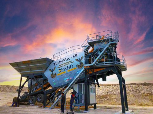 Centrale di betonaggio mobile - TURBOMIX-60 - Fabo Crushing Screening & Concrete Plants - automatico / a 2 assi