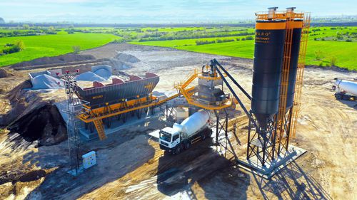 Centrale di betonaggio stazionario - COMPACT-120 - Fabo Crushing Screening & Concrete Plants - compatto / con nastro trasportatore