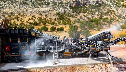 Gruppo di frantumazione e setacciatura a percussione - PRO-150 - Fabo Crushing Screening & Concrete Plants - mobile / ad alta capacità / per pietra calcarea