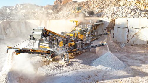 Gruppo di frantumazione e setacciatura a percussione - PRO-150 - Fabo Crushing Screening & Concrete Plants - mobile / ad alta capacità / per pietra calcarea