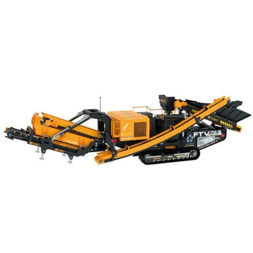 Frantoio a percussione ad asse verticale - FTV-70-s - Fabo Crushing Screening & Concrete Plants - mobile / con motore diesel / per la produzione di sabbia