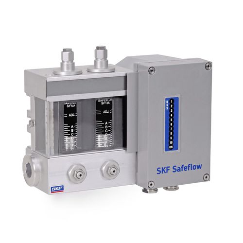 Misuratore di portata ad area variabile - Safeflow - SKF Lubrication Systems Germany GmbH - volumetrico / per olio / in alluminio