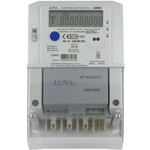 Contatore di energia elettrica trifase - LSM45 - Luna Elektrik - a muro / RS-485 / 50 Hz