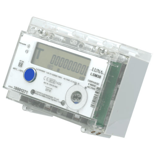 Contatore di energia elettrica trifase - LSM38 - Luna Elektrik - da montare su pannello / con display LCD