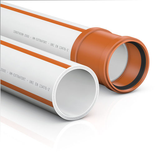 Tubo rigido per prodotti chimici - HM-EXTRAFORT series - Idrotherm 2000 - in polipropilene / resistente all'abrasione / antiurto