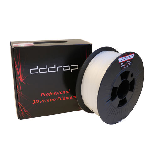Filamento PP per stampante 3D - dddrop - 1,75 mm / bianco / trasparente