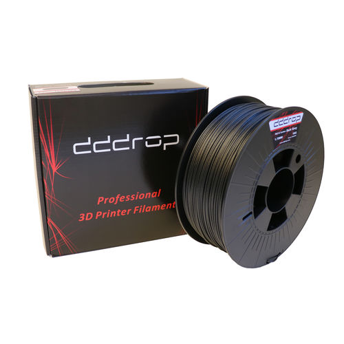 Filamento PETG per stampante 3D - dddrop - 1,75 mm / nero / rinforzato con fibra di carbonio
