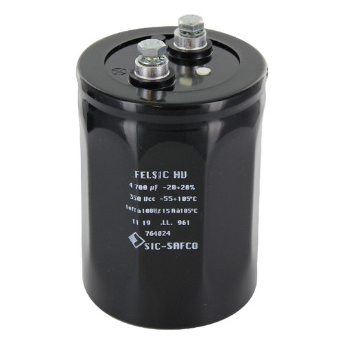 Condensatore elettrolitico - FELSIC HV - EXXELIA - cilindrico / da avvitare / ad alta potenza