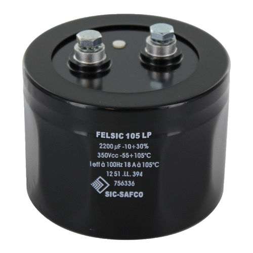 Condensatore elettrolitico - FELSIC 105 LP  - EXXELIA - da avvitare / per alluminio