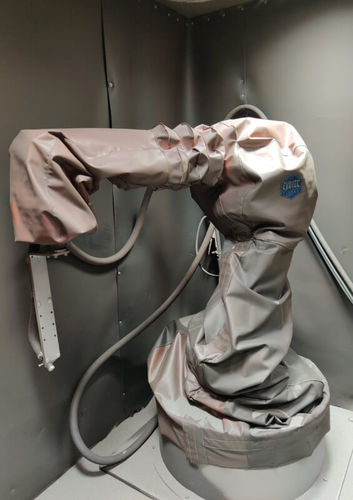 Copertura di protezione per robot di granigliatura - EVO_blast - EVOTEC - per la sicurezza delle macchine / resistente alla polvere / resistente all'abrasione