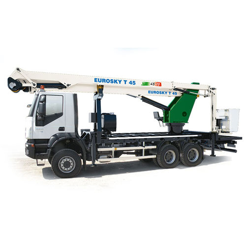 Piattaforma telescopica montata su camion - 45 | 2 | 20 T - CO.ME.T. Officine - idraulica / per cantiere / per uso esterno