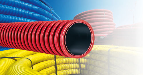 Tubo rigido in polietilene PE - StabilTWIN series - Stabilplastic SPA - di protezione / per cavo elettrico / avvolgibile