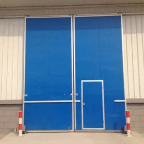 Porta scorrevole - Shanghai Kenvo Door Co., Ltd - in acciaio / industriale / da esterno