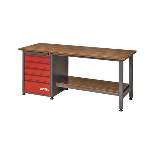 Banco da lavoro in legno - VT100005 - VİP-TEC - per officina / 5 cassetti / con ripiani