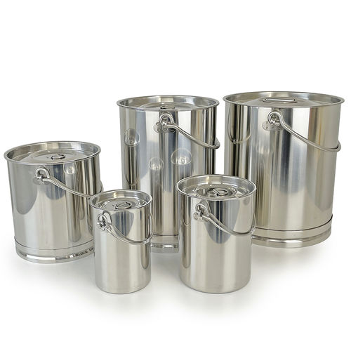 Fusto in acciaio inossidabile - A446 series - Sampling Systems Ltd - con impugnature / con coperchio / per applicazioni farmaceutiche