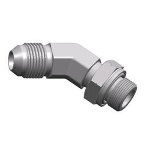 Raccordo idraulico - S1JG4-OG JIC series  - WUXI SAMWAY CO.,LTD - filettato / gomito a 45° / maschio-maschio