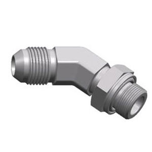 Raccordo idraulico - S1JH4-OG JIC series - WUXI SAMWAY CO.,LTD - filettato / gomito a 45° / maschio-maschio