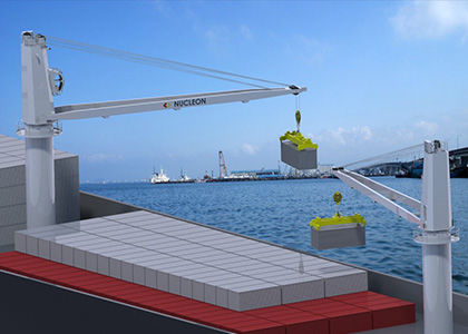Gru di bordo - Nucleon (Xinxiang) Crane Co., Ltd. - fissa / con braccio articolato / per applicazioni offshore