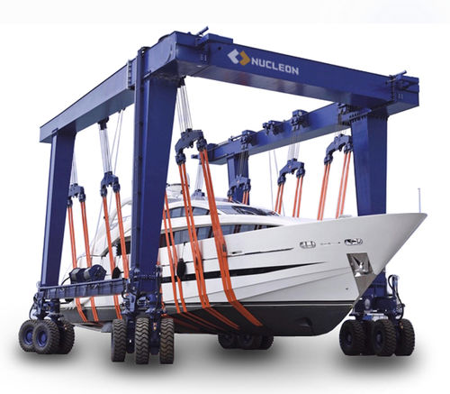 Gru a cavalletto gommata - MBH - Nucleon (Xinxiang) Crane Co., Ltd. - per applicazioni marine / bitrave / idraulica
