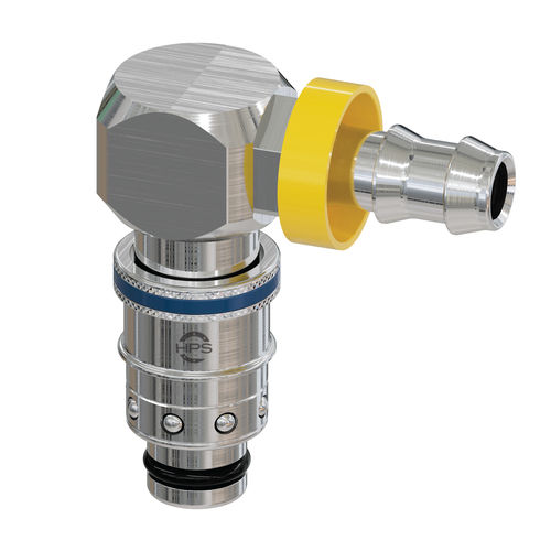Raccordo push-to-lock - HPS International - idraulico / gomito a 90° / in ottone nichelato