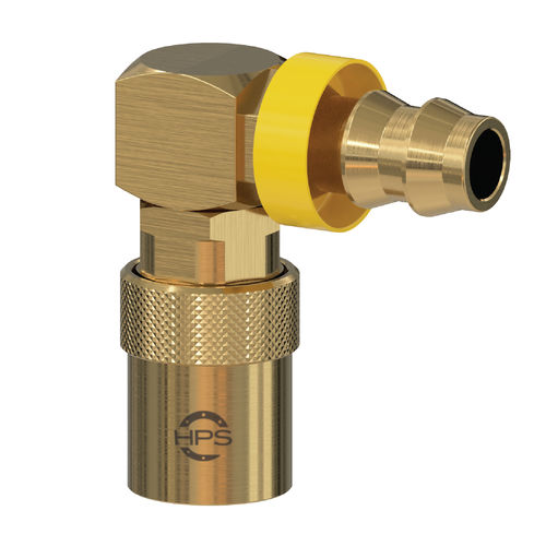 Raccordo gomito a 90° - HPS International - idraulico / a bicchiere / di ottone
